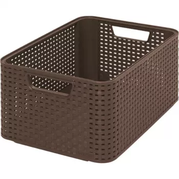 Curver Style Box M 38,6 x 28,7 x 17 cm σκούρο καφέ κουτί αποθήκευσης με καπάκι