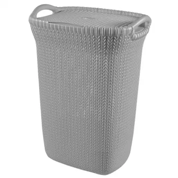 CURVER Knit 57L κουτί απλύτων ανοιχτό γκρι