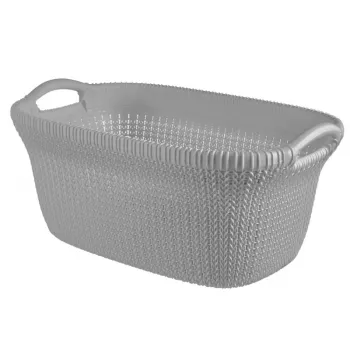 Curver Knit 40L καλάθι απλύτων ανοιχτό γκρι