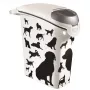 Curver Petlife δοχείο αποθήκευσης τροφής σκύλου 23L μαύρο με σχέδιο πατημασιάς