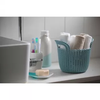 CURVER καλάθι Knit XS στρογγυλό 3L λευκό 23x19x19cm