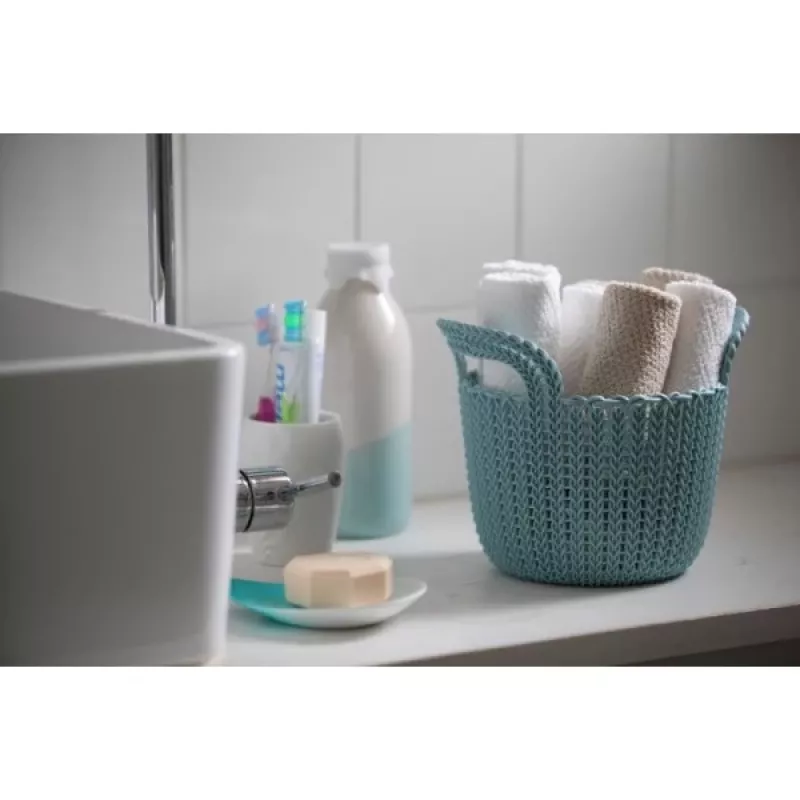 CURVER καλάθι Knit XS στρογγυλό 3L λευκό 23x19x19cm