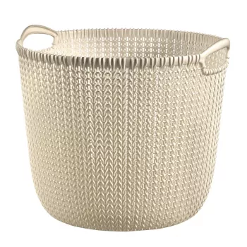 Curver Knit L στρογγυλό καλάθι απλύτων 30L λευκό 40x39x33cm