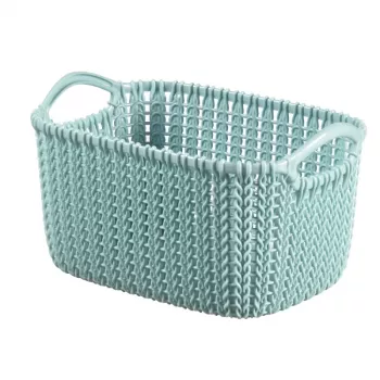 CURVER Basket Knit XS ορθογώνιο καλάθι αποθήκευσης 3L μπλε 25x18x14cm