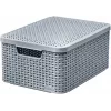 CURVER Style M Κουτί αποθήκευσης με καπάκι, 39,3 x 29,3 x 18,7 cm, Ανοιχτό γκρι, Πτυσσόμενο