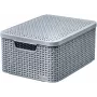 CURVER Style M Κουτί αποθήκευσης με καπάκι, 39,3 x 29,3 x 18,7 cm, Ανοιχτό γκρι, Πτυσσόμενο