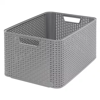 CURVER Style L Κουτί αποθήκευσης 43,6 x 32,6 x 23 cm Ανοιχτό γκρι Εφέ rattan 33L