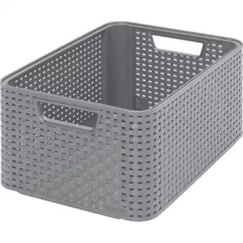 CURVER Style Κουτί αποθήκευσης M 38,6x28,7x17 cm Ανοιχτό γκρι Όψη rattan 17L