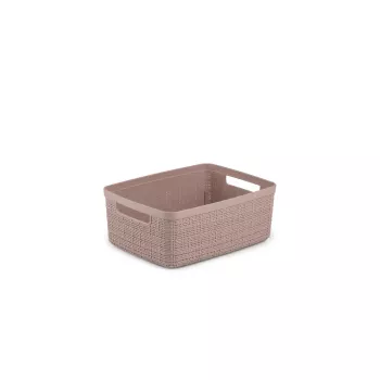 CURVER Καλάθι Jute S 5L 27x20x11cm Ροζ - Φυσικό καλάθι αποθήκευσης από γιούτα