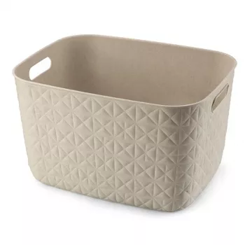 CURVER Softex Μεγάλο Καλάθι Αποθήκευσης 19L Λευκό Κιμωλίας