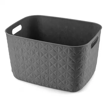 CURVER Softex L 19L Καλάθι Αποθήκευσης, Σκούρο Γκρι, 37,9 x 29,2 x 22,1 cm