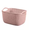 Curver Knit S Ορθογώνιο Καλάθι Αποθήκευσης 8L Ροζ