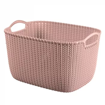 Curver Knit L Ορθογώνιο Καλάθι Αποθήκευσης 19L 40x30x23 cm Ροζ