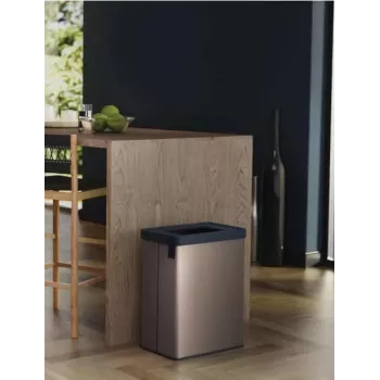 KETER Verto Recycle 54L Ορθογώνιος Μεταλλικός Κάδος Απορριμμάτων, Μαργαριτάρι Γκρι