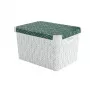 CURVER Deco Stockholm L Κουτί Αποθήκευσης με Καπάκι, 39,5 x 29,5 x 23,5 cm, Green Leaves