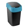 CURVER Flip Bin 9L Κάδος απορριμμάτων Μαύρο με μπλε καπάκι