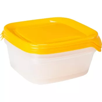 CURVER Fresh & Go Σετ μπολ φαγητού κατοικίδιων με 3 τεμ., 0,8L το καθένα, Κίτρινο, αεροστεγή καπάκια