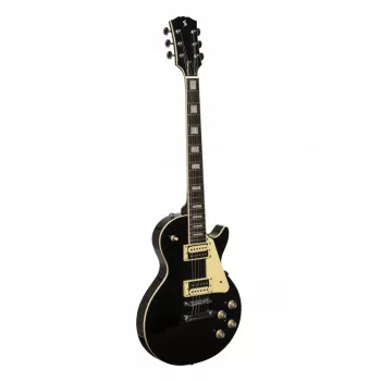 Stagg SEL-STD Black ηλεκτρική κιθάρα με συμπαγές σώμα σκλήθρας, λαιμό σετ μαόνι, ταστιέρα παλίσανδρου, μαγνήτες HH, γέφυρα Tune-o-matic