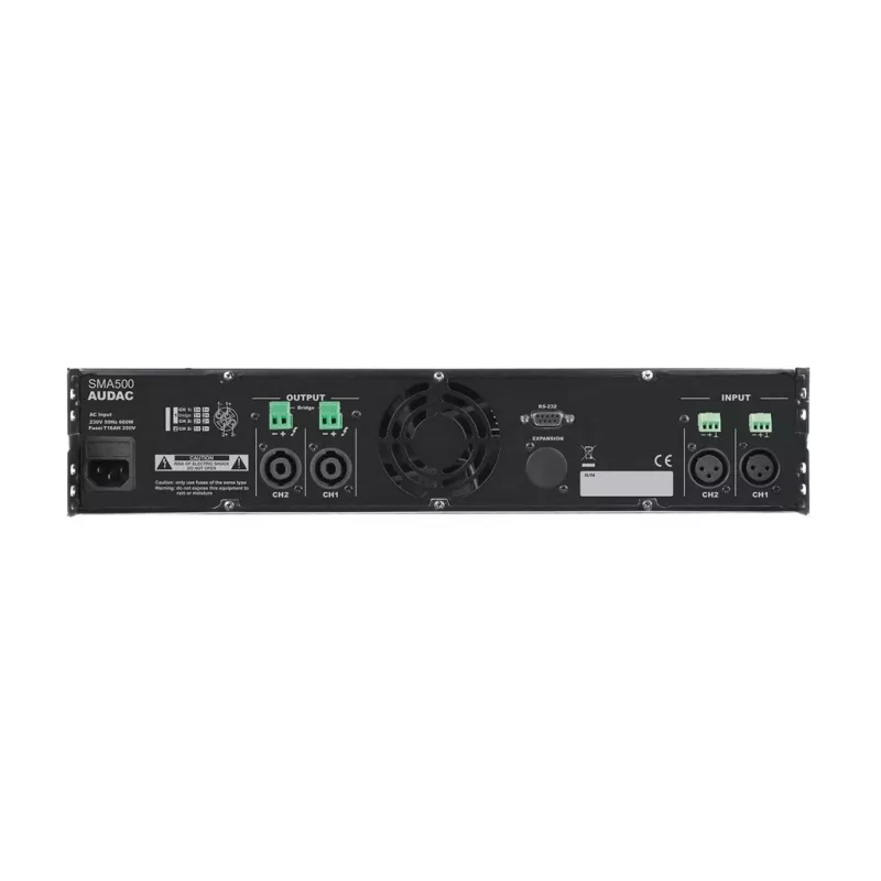 AUDAC SMA500 Ενισχυτής Ήχου 2.0 Καναλιών, Μαύρο