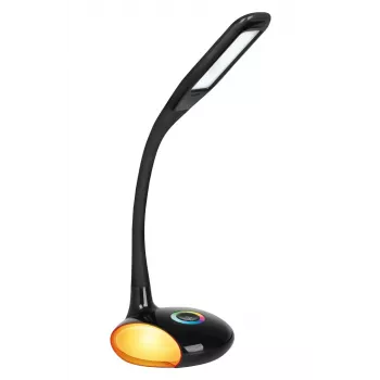 Activejet AJE-VENUS RGB Μαύρο Φωτιστικό γραφείου LED με βάση RGB, κύριο φως 7W, βάση RGB 3W, 400lm, 3000K/4500K/6000K, έλεγχος αφής, εύκαμπτος βραχίονας