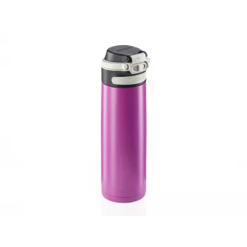 LEIFHEIT Thermos Flip 600 ml μωβ θερμομονωτική φιάλη ανοξείδωτου ατσαλιού