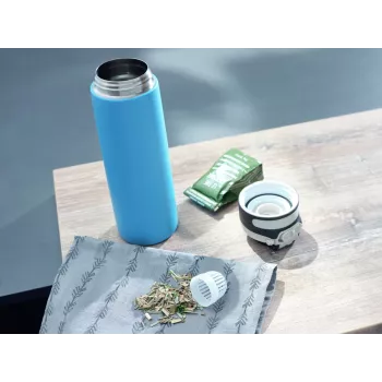 LEIFHEIT Thermos Flip 600ml Γαλάζιο Θερμομονωτική φιάλη ανοξείδωτου ατσαλιού