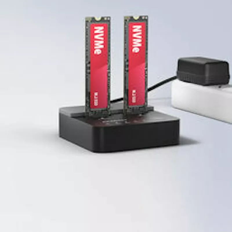 AXAGON ADSA-M2C22L Dock για δύο M.2 NVMe SSD, USB-C 20Gbps, λειτουργία κλωνοποίησης