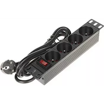 DELTA PD-4/R10 πολύπριζο 4 θέσεων με καλώδιο 10m, μαύρο