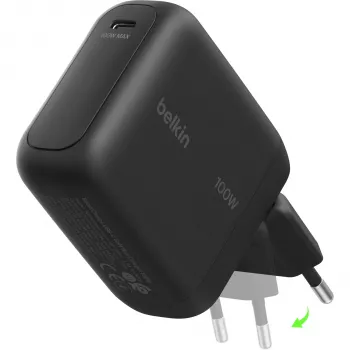 Belkin BOOSTCharge 100W USB-C GaN Φορτιστής τοίχου - Μαύρο WCH025KQBK