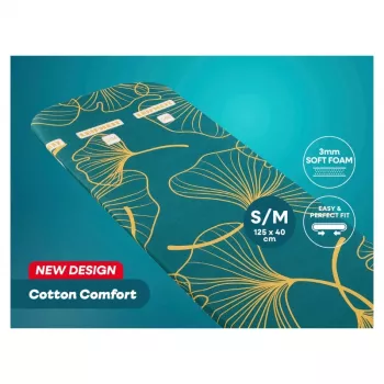 LEIFHEIT Cotton Comfort Κάλυμμα σιδερώστρας S/M 125x40 cm Μπλε/Λευκό ριγέ