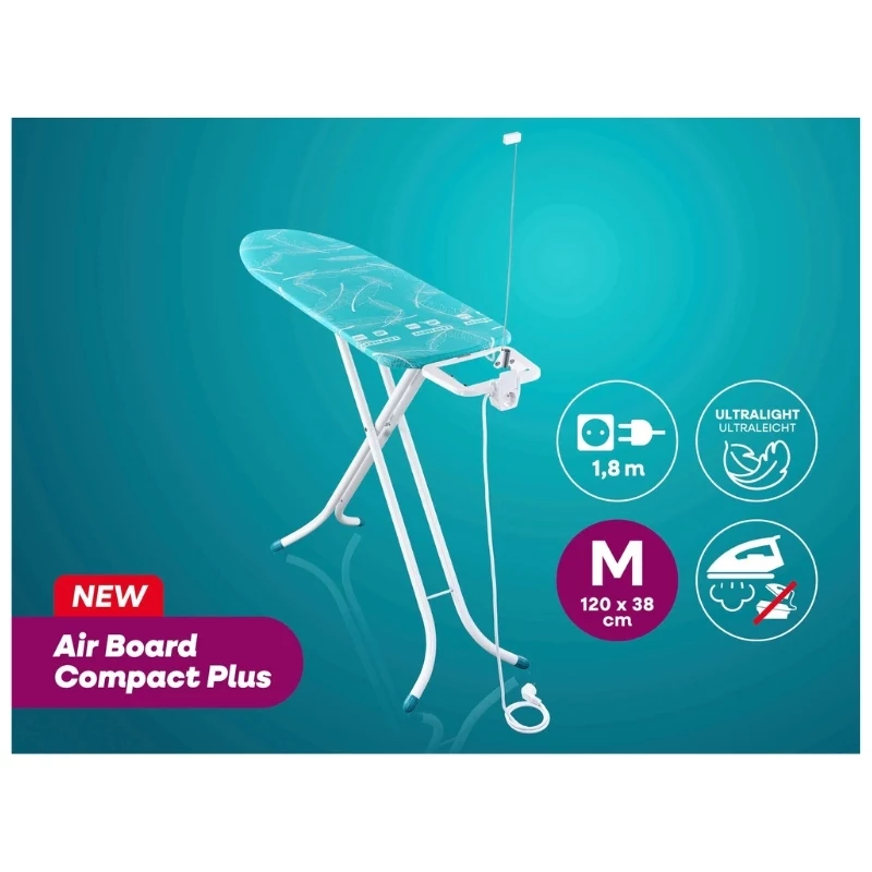 LEIFHEIT Air Board M Compact Plus Σιδερώστρα 120x38cm με τεχνολογία Thermo-Reflect