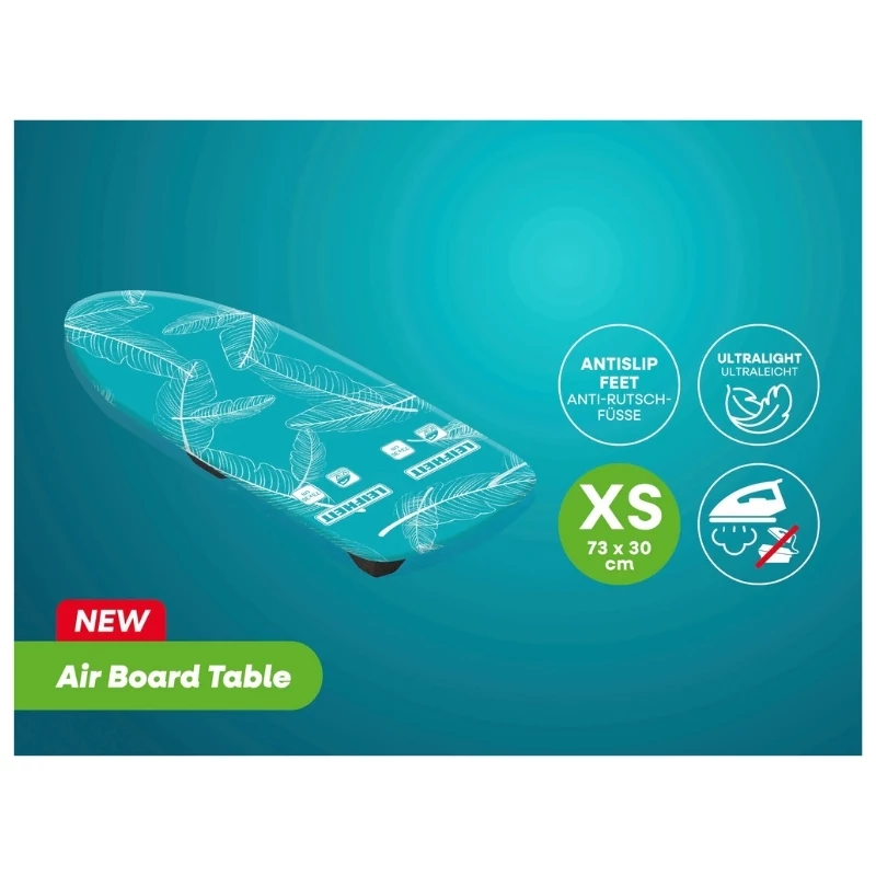 LEIFHEIT Air Board Table Compact Σιδερώστρα 70x30 cm, Thermo-Reflect, πτυσσόμενη, Μπλε/Λευκό