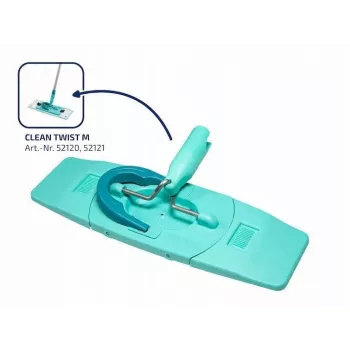 LEIFHEIT Clean Twist M Ergo σετ – σύστημα επίπεδης σφουγγαρίστρας με στυπτήρα, τηλεσκοπικό κοντάρι, κεφαλή μικροϊνών, κουβάς 20 L