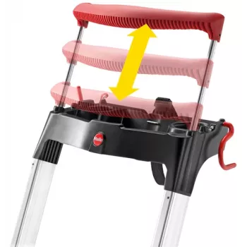 Hailo L100 TopLine 8050-607 σκάλα οικιακής χρήσης αλουμινίου, 6 σκαλοπάτια, με ραφιέρα πολλαπλών χρήσεων