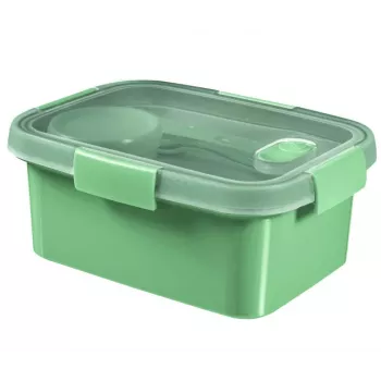 CURVER δοχείο τροφίμων σετ Lunch ορθογώνιο 1,2L Smart Eco To Go 20x15x9cm Soft Green