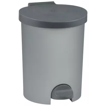 CURVER ποδοκίνητος κάδος απορριμμάτων 15L ανοξείδωτο ατσάλι ασημί Soft-Close ορθογώνιος