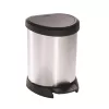 CURVER κάδος απορριμμάτων με ποδομοχλό Deco Bin 5L ασημί