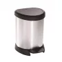 CURVER κάδος απορριμμάτων με ποδομοχλό Deco Bin 5L ασημί