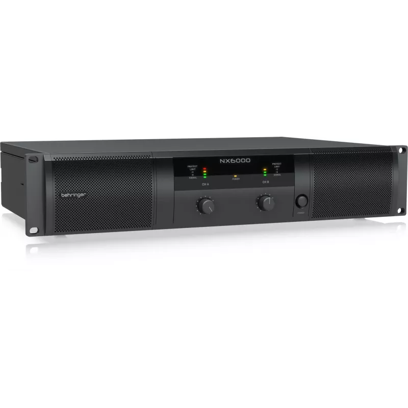 Behringer NX6000 τελικός ενισχυτής Class-D 2 x 3000W στα 4 Ohm με DSP, μαύρο