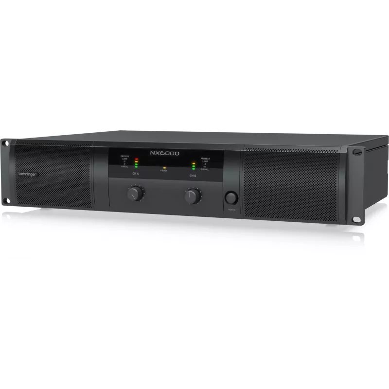 Behringer NX6000 τελικός ενισχυτής Class-D 2 x 3000W στα 4 Ohm με DSP, μαύρο