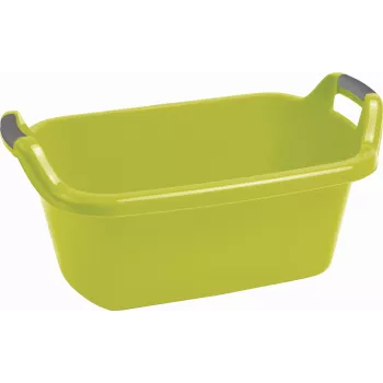 CURVER οβάλ λεκάνη με λαβές 35L πράσινη εύκαμπτη λεκάνη