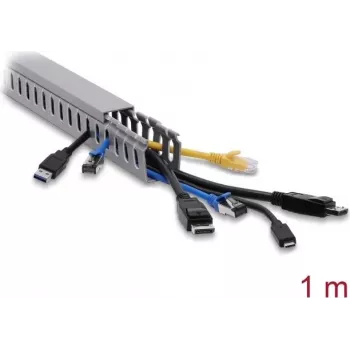 Delock κανάλι καλωδίων 30 x 40 mm - μήκος 1 m γκρι
