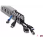 Delock κανάλι καλωδίων 25 x 45 mm, μήκος 1 m, γκρι