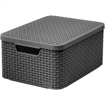 Curver Style M κουτί αποθήκευσης με καπάκι, 21,5L, σκούρο γκρι, 39,3x29,3x18,7cm