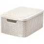 CURVER Style M κουτί αποθήκευσης με καπάκι, 39,3 x 29,3 x 18,7 cm, κρεμ, 21,6L, πτυσσόμενο