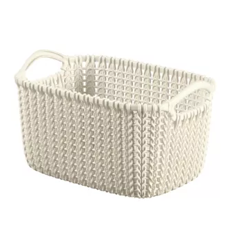 Curver Knit XS ορθογώνιο καλάθι αποθήκευσης 3L λευκό 25x18x14 cm