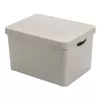 Curver Deco Stockholm L κουτί αποθήκευσης με καπάκι 39,5x29,5x23,5 cm πουά μαύρο/λευκό