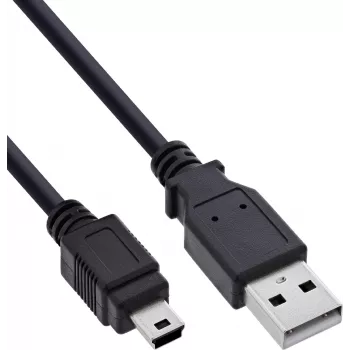 InLine USB 2.0 Mini καλώδιο, USB-A σε Mini-B, μαύρο, 3m
