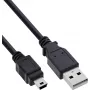 InLine USB 2.0 Mini καλώδιο, USB-A σε Mini-B, μαύρο, 3m