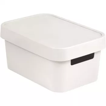 CURVER Infinity Recycled 4,5L κουτί αποθήκευσης με καπάκι, 27 x 19 x 12 cm, λευκό